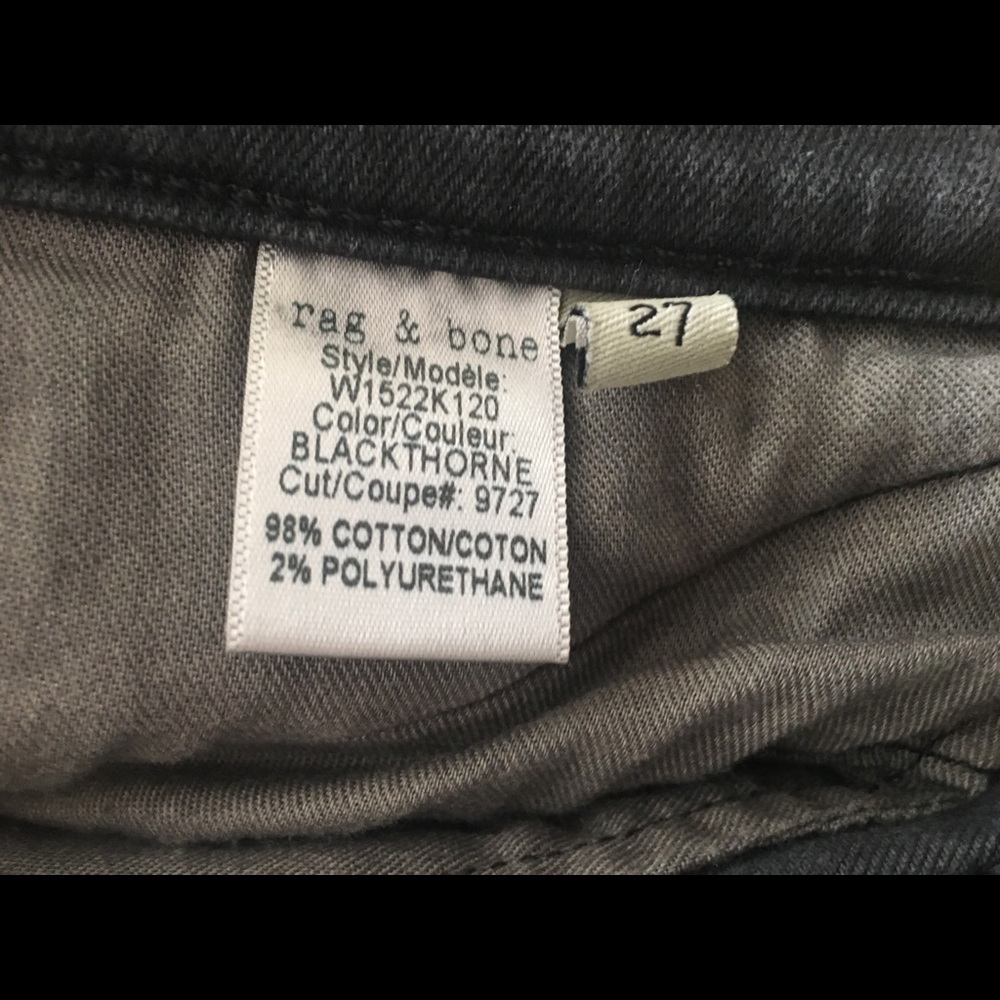 Rag & Bone Black size 27 rocker jeans 😎 - Picture 5 of 8
